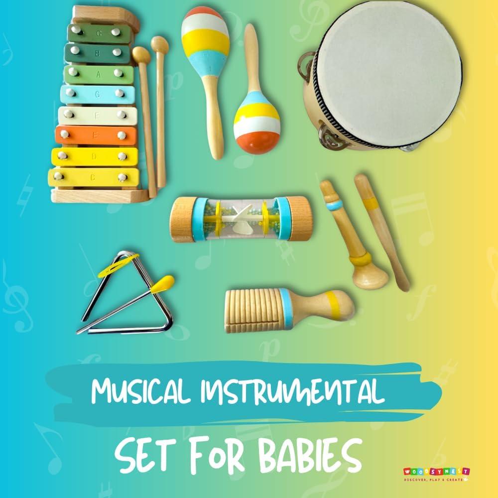 Set de Juguetes Musicales de Madera WoodsyNest para Niños