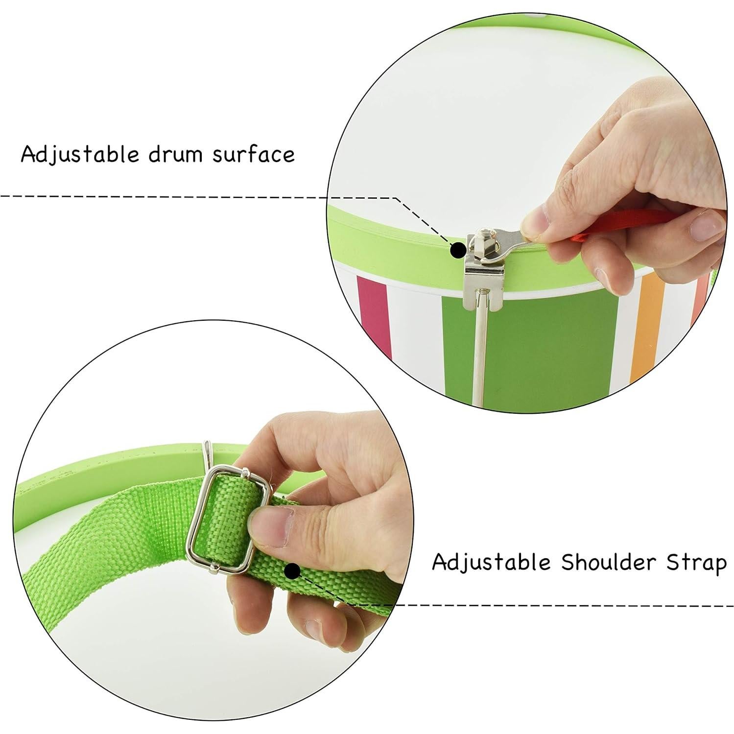 Juego de Tambores para Niños MUSICUBE 8 Pulgadas Educativo