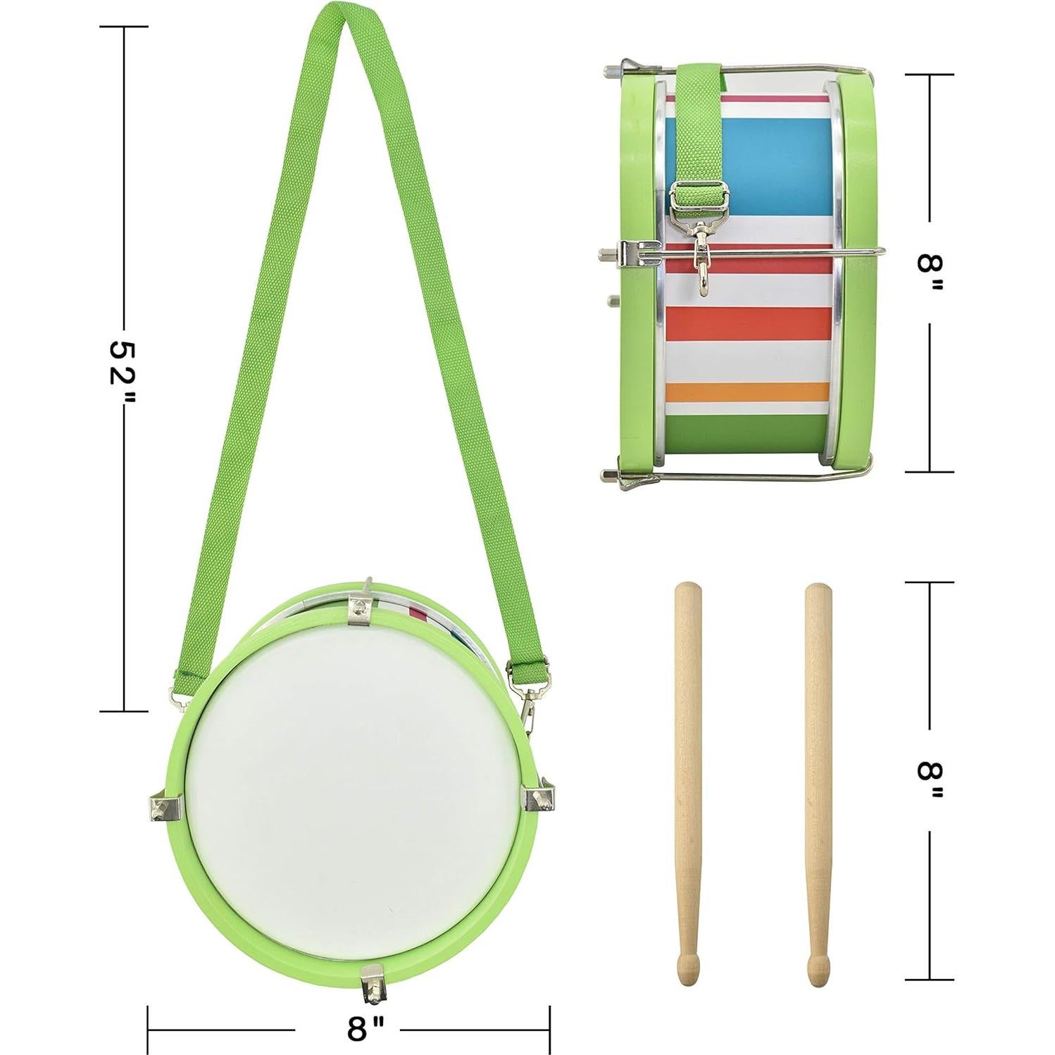 Juego de Tambores para Niños MUSICUBE 8 Pulgadas Educativo