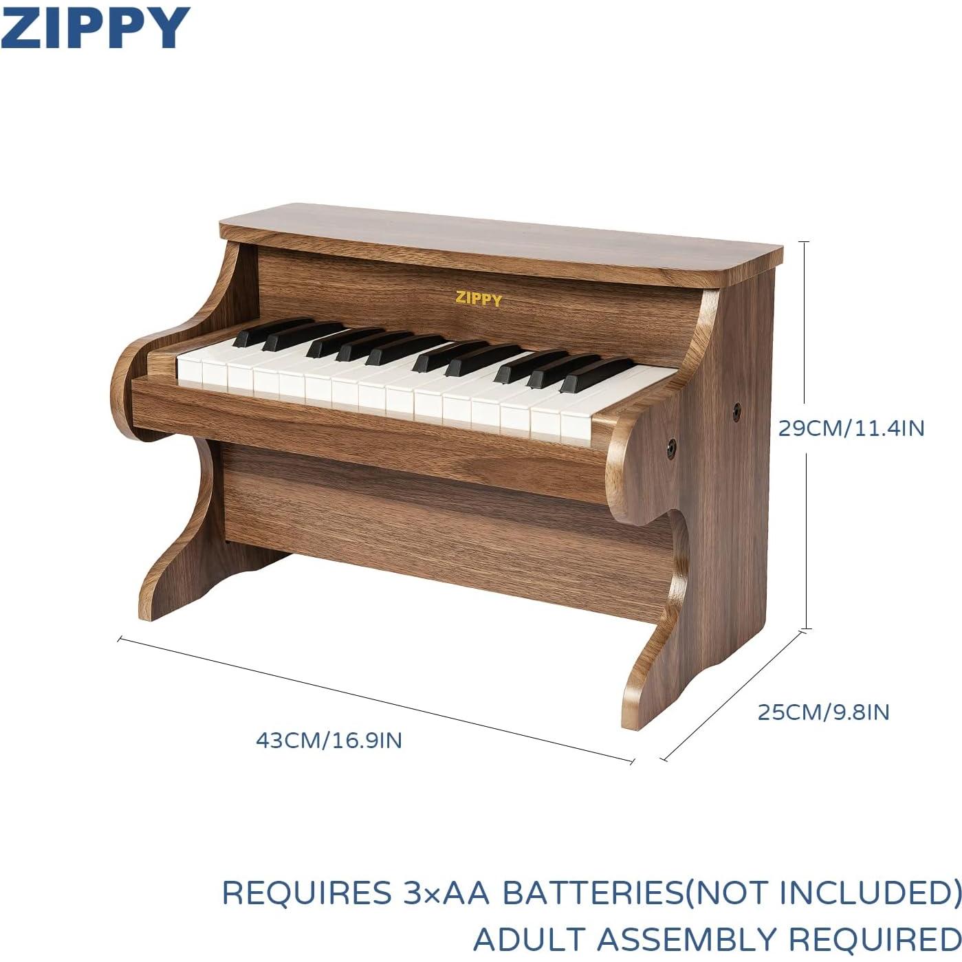 Piano Digital ZIPPY para Niños de Madera 25 Teclas