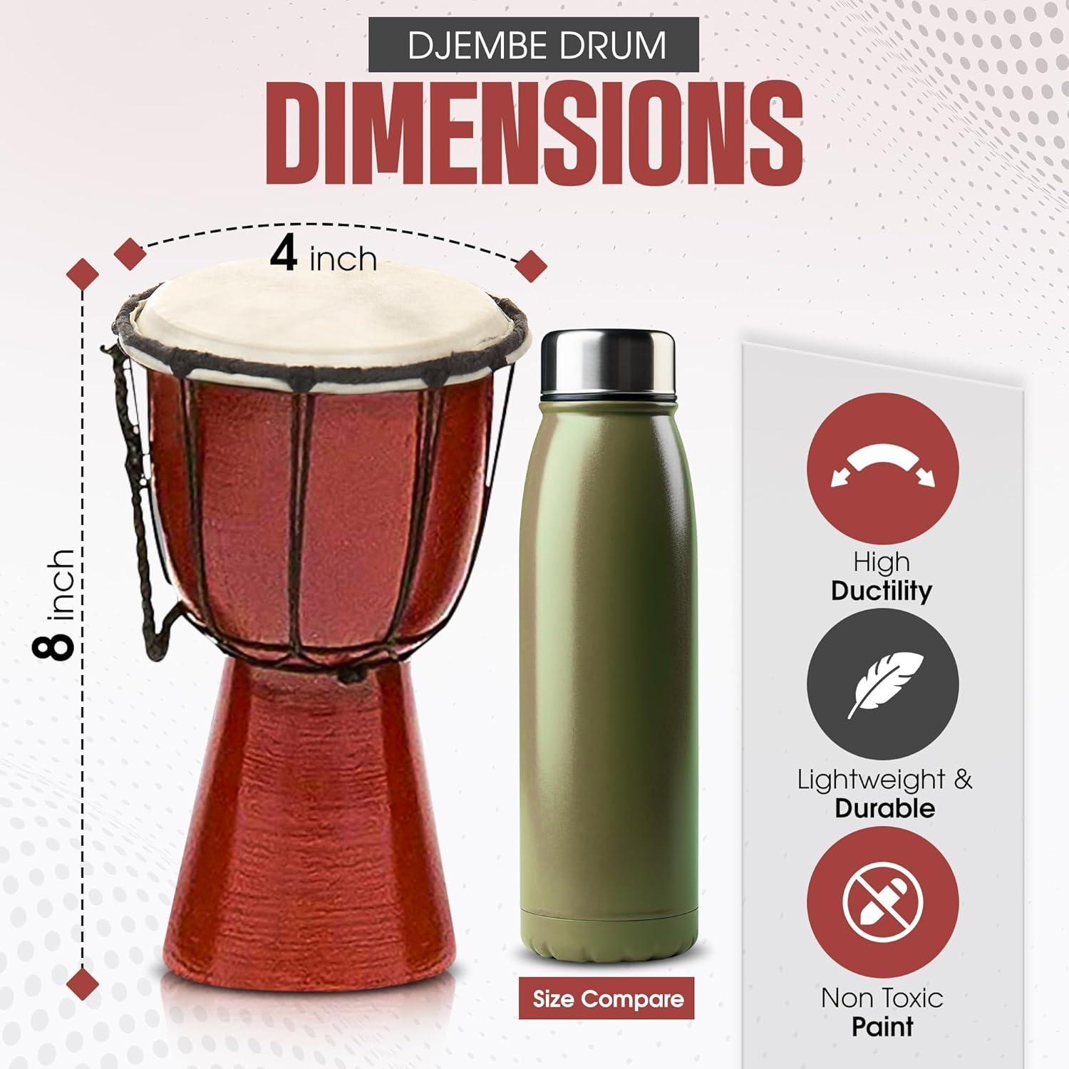 Tambor Djembe BND TOP 10.67x20.32 cm Piel de Cabra