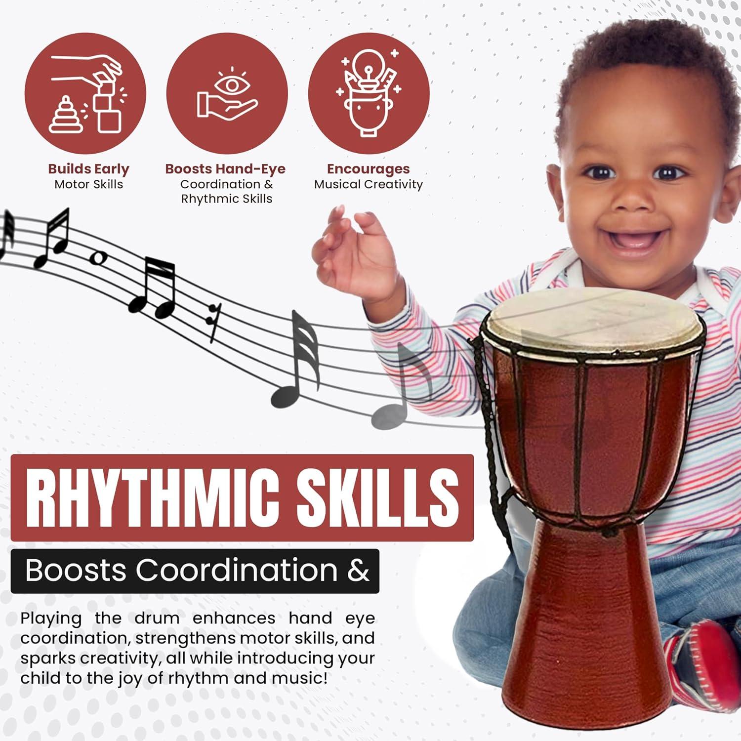 Tambor Djembe BND TOP 10.67x20.32 cm Piel de Cabra