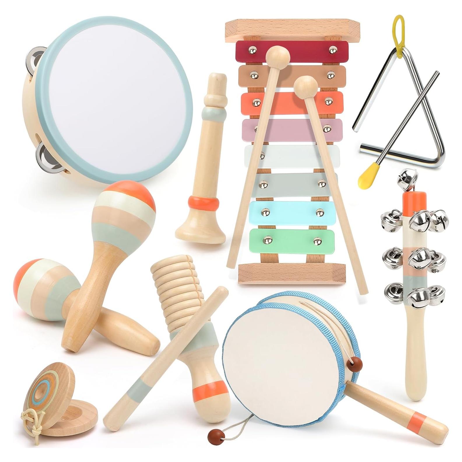 Instrumentos Musicales de Madera OFNMY para Niños 1-3 Años