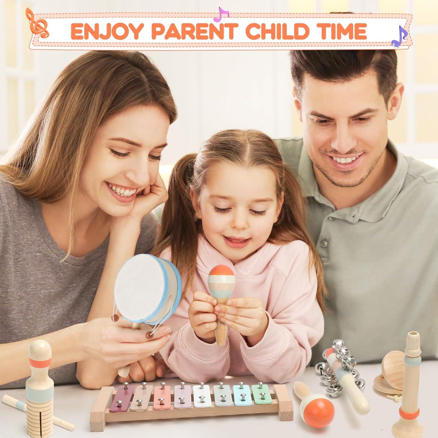 Instrumentos Musicales de Madera OFNMY para Niños 1-3 Años