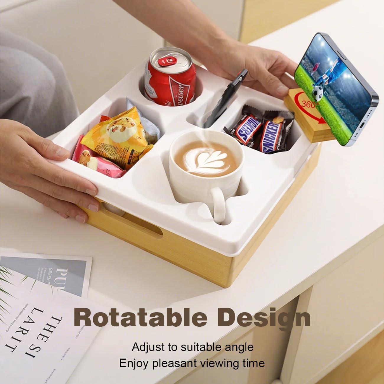 Bandeja organizadora Kssiaz para tazas y teléfono, blanca