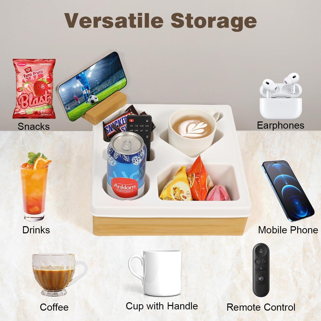 Bandeja organizadora Kssiaz para tazas y teléfono, blanca