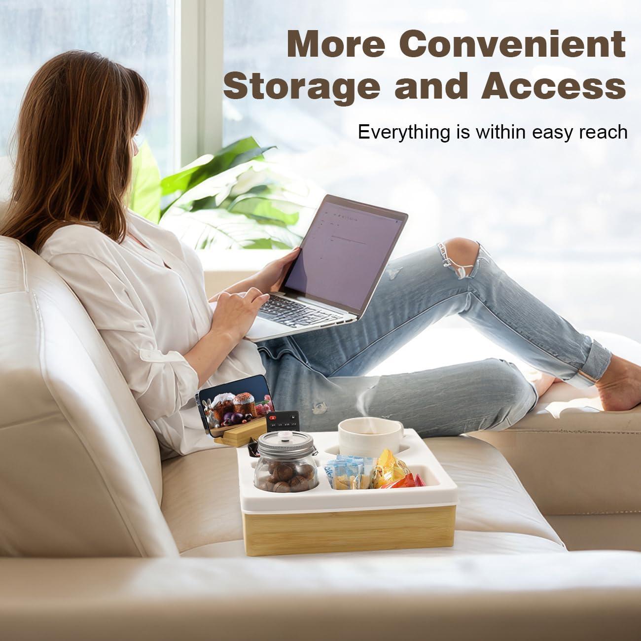 Bandeja organizadora Kssiaz para tazas y teléfono, blanca