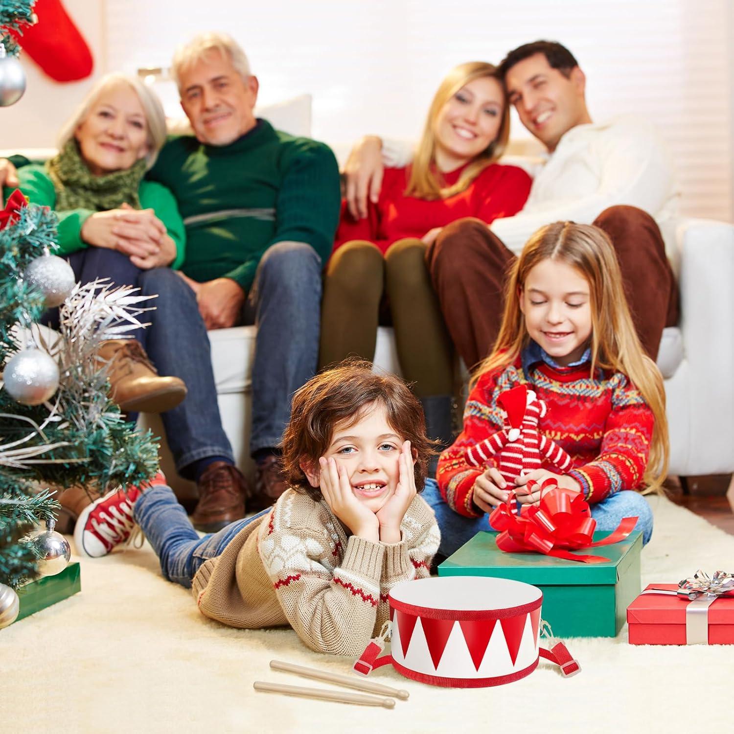 Juego de Batería Infantil Meooeck 20 cm Madera Correa Ajustable