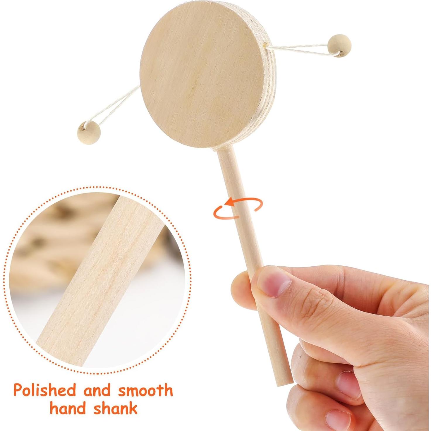 Set de 6 Tambores de Madera DIY ULTNICE para Pintar