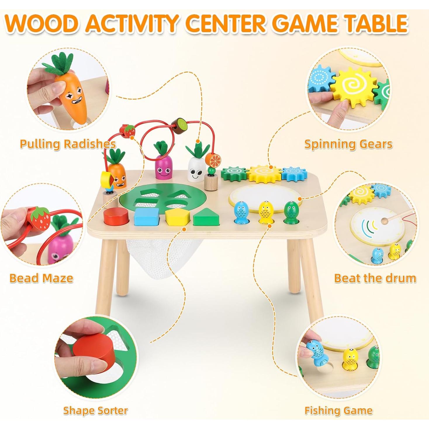 Mesa de Actividades Montessori HEYLANDU 7 en 1 para Niños