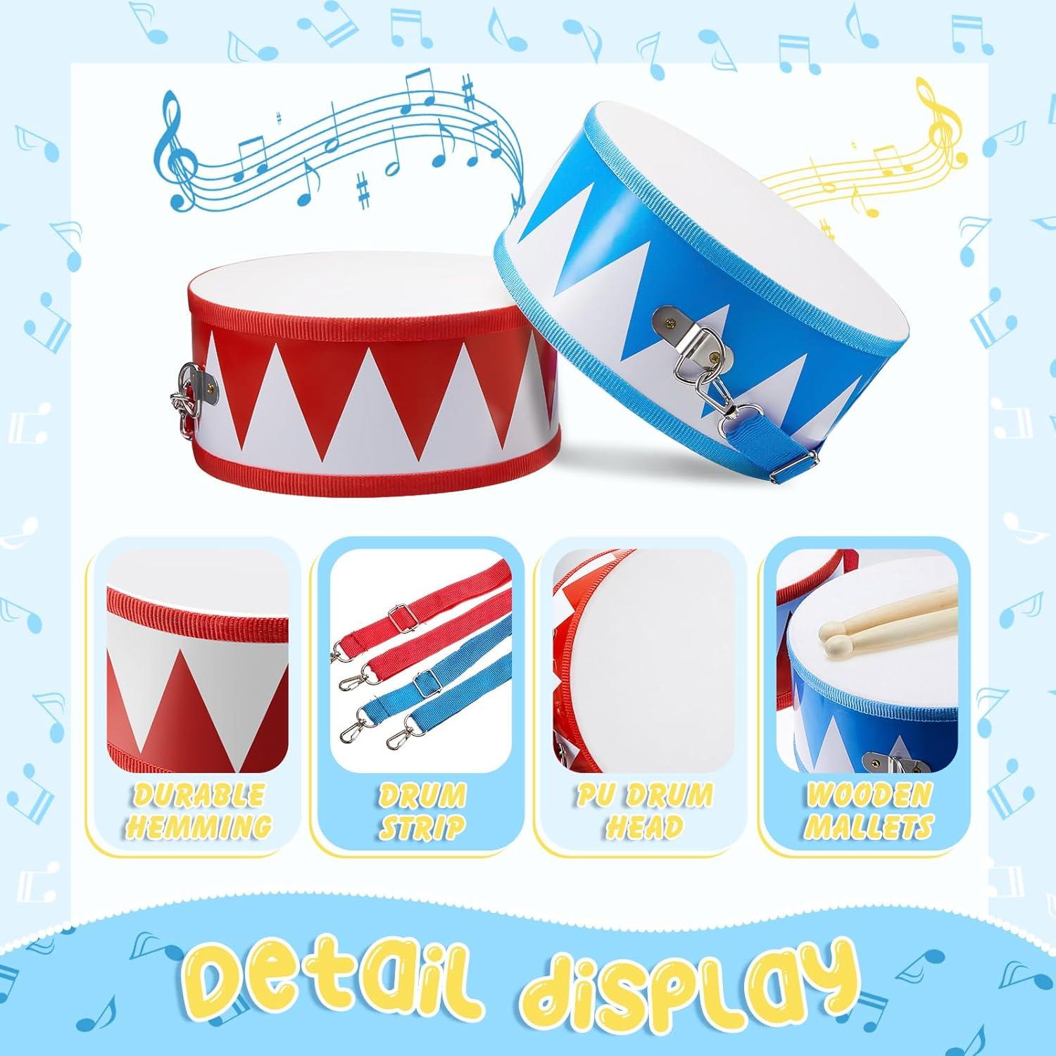 Set de Batería Infantil Boao 2 Piezas con Baquetas - Bandera