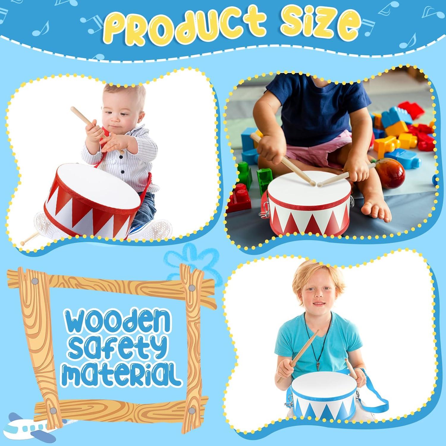 Set de Batería Infantil Boao 2 Piezas con Baquetas - Bandera