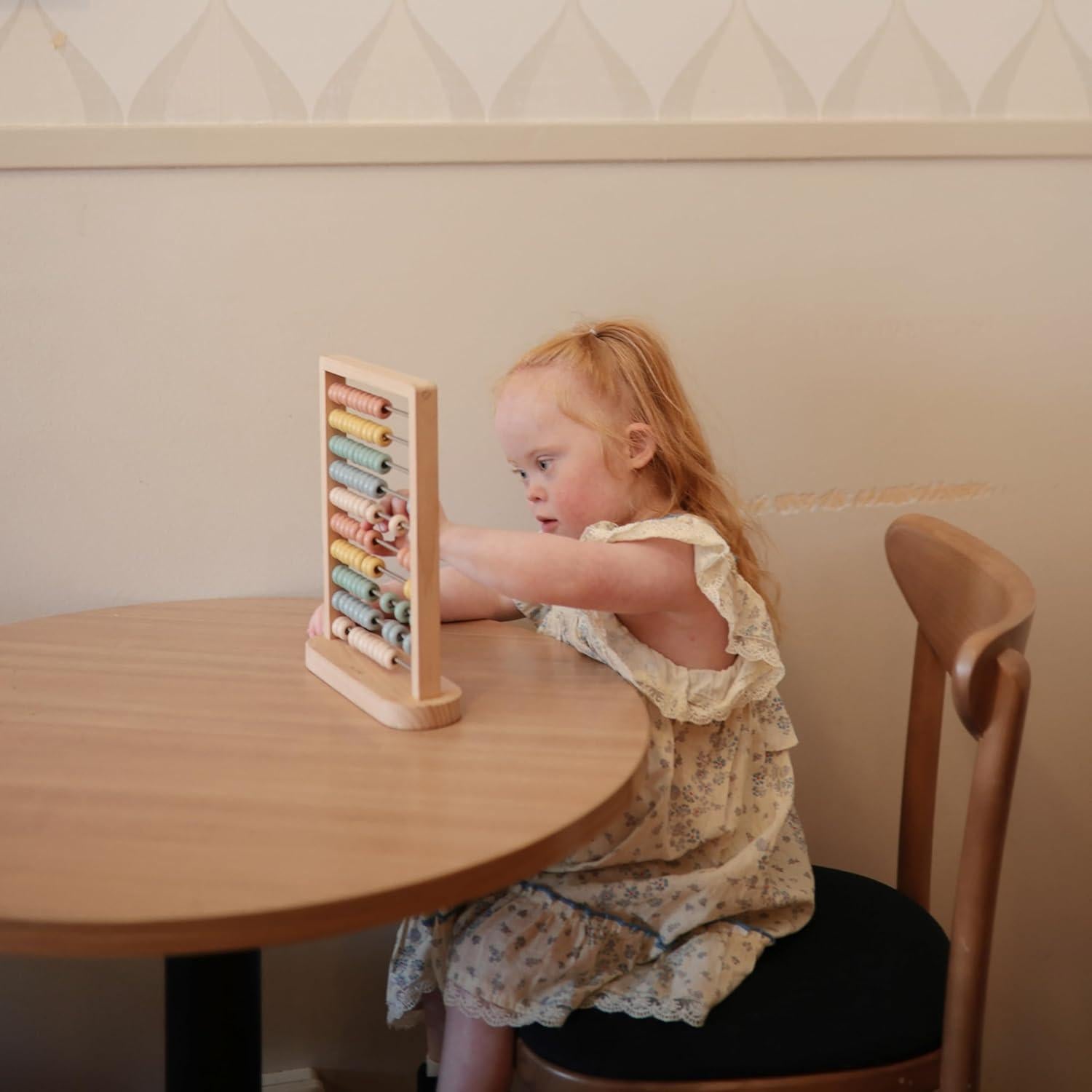 Ábaco de Madera Mushie para Niños 2 Años+ Juguete Educativo