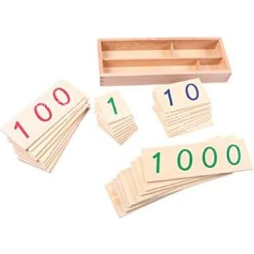 Tarjetas de Números de Madera Adena Montessori 1-9000