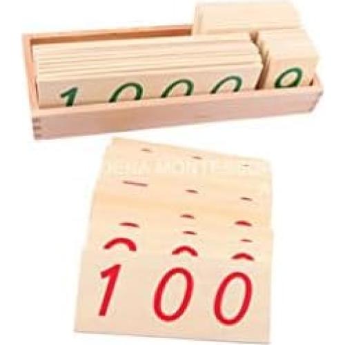 Tarjetas de Números de Madera Adena Montessori 1-9000
