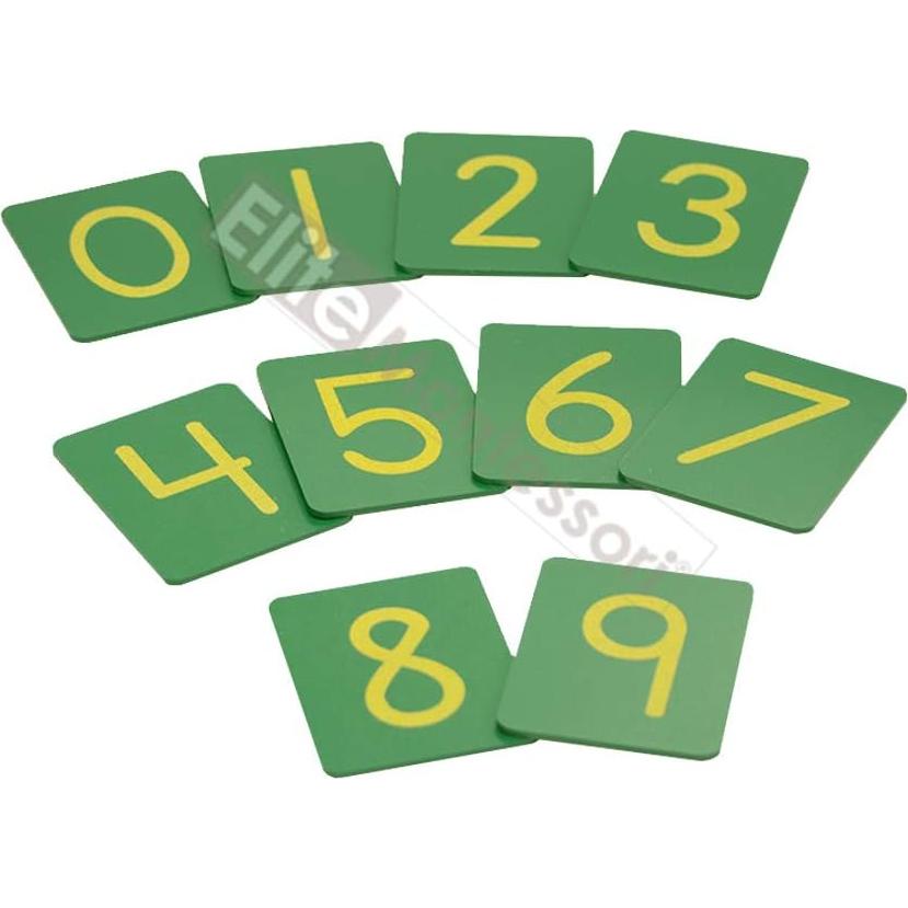 Números de Lija Montessori Elite 0-9 en Caja de Madera