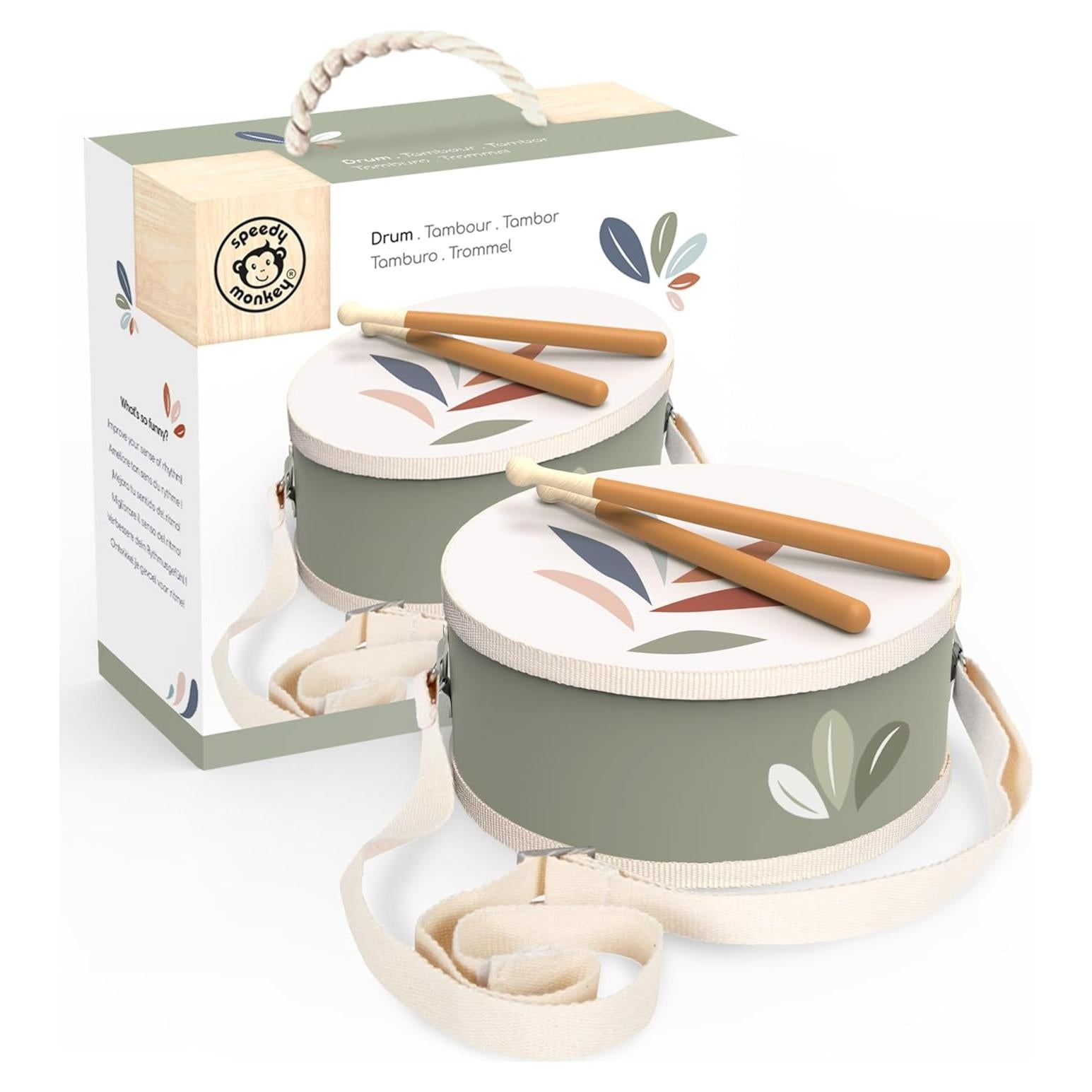 Juego de Tambores Speedy Monkey para Niños - Percusión Colorida