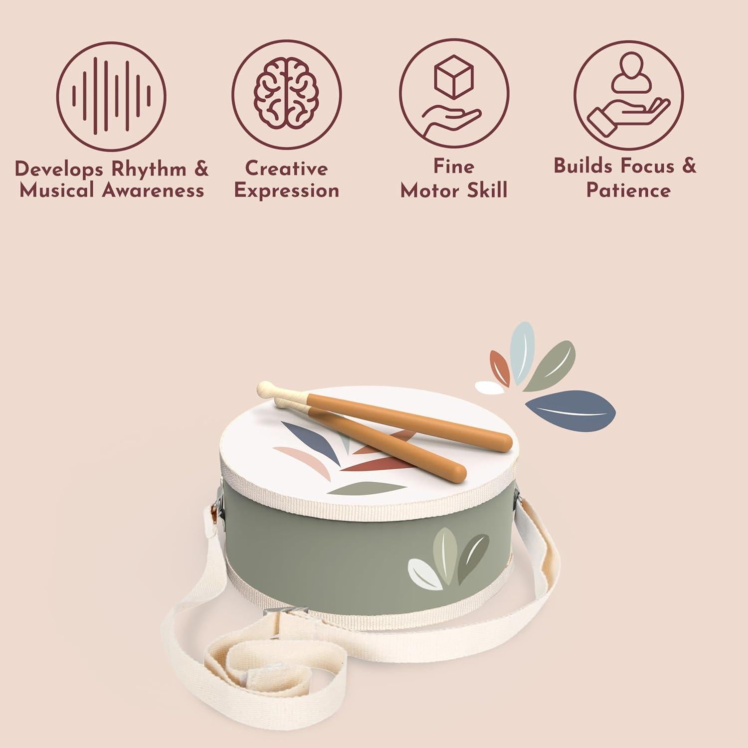 Juego de Tambores Speedy Monkey para Niños - Percusión Colorida