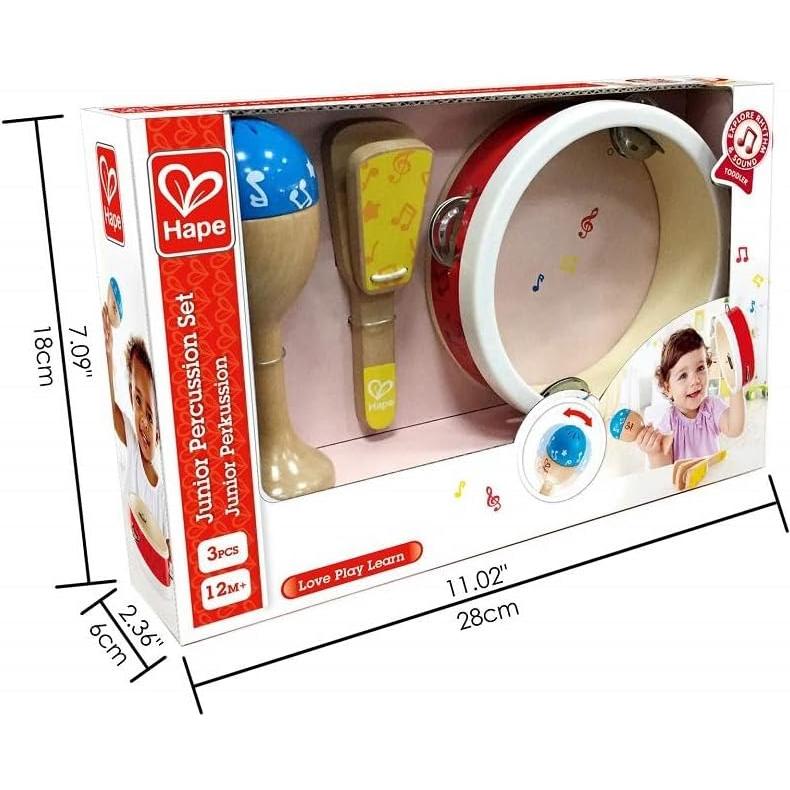 Conjunto de Percusión Hape Junior 3 Piezas para Niños