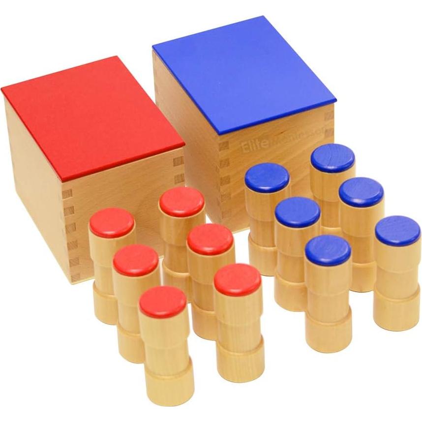 Cajas de Sonido Elite Montessori - 12 Cilindros de Madera