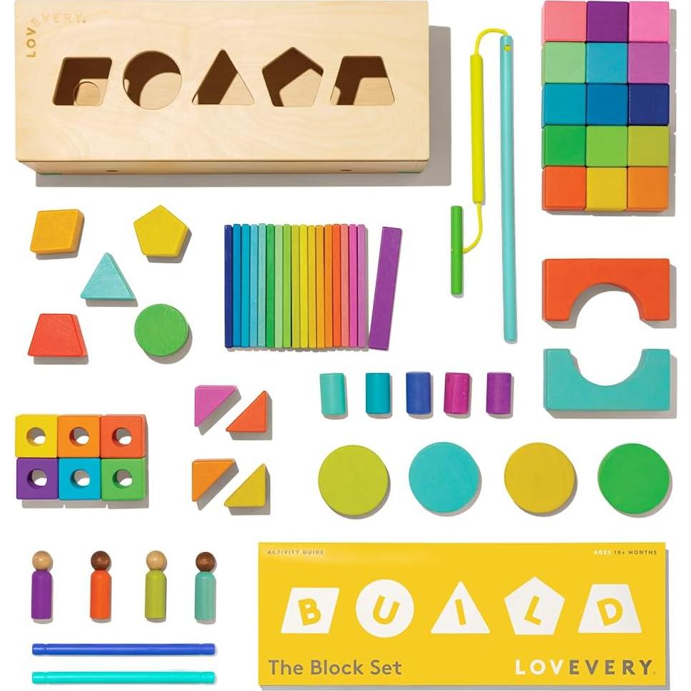 Lovevery Conjunto de Bloques y Música para Niños 70 Piezas