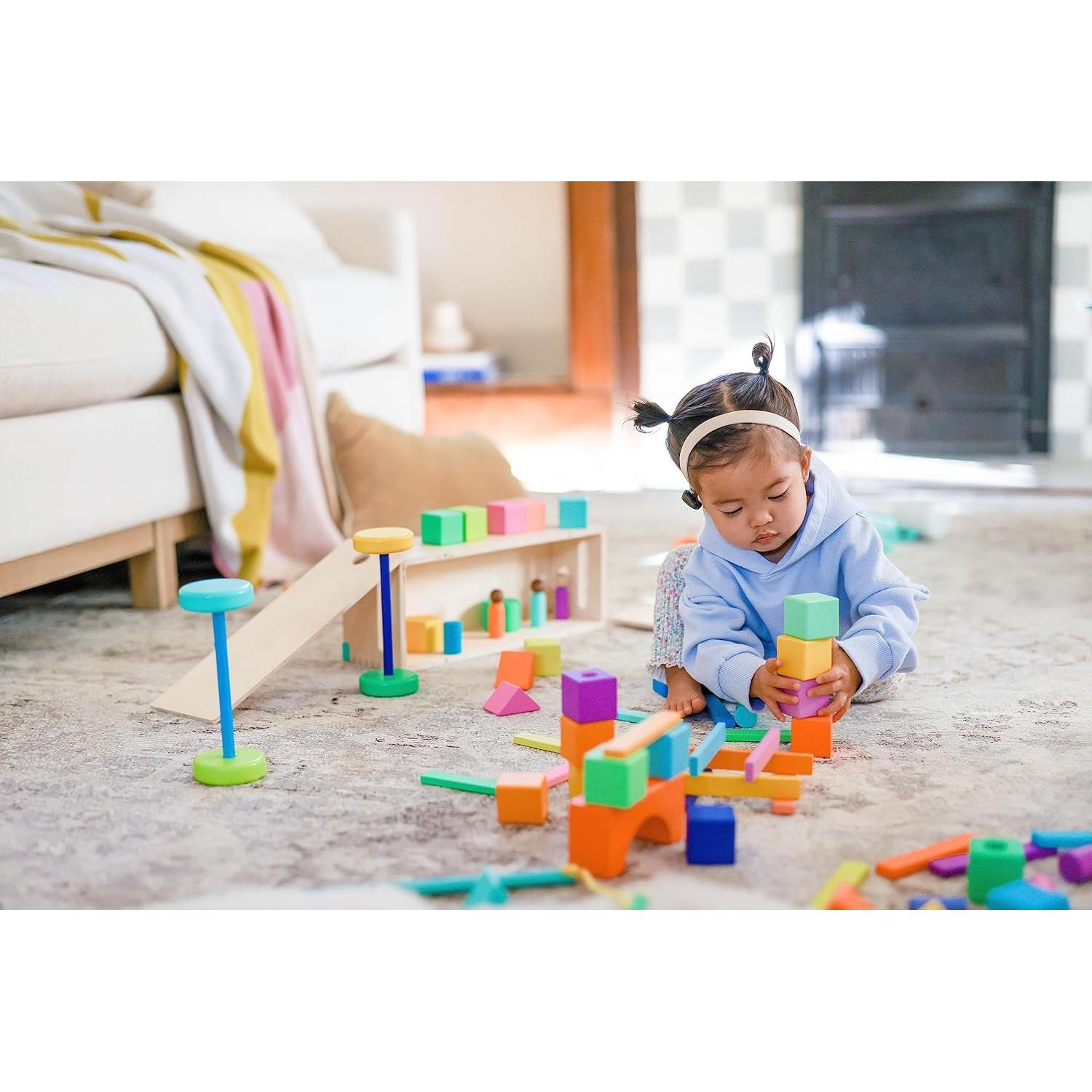 Lovevery Conjunto de Bloques y Música para Niños 70 Piezas