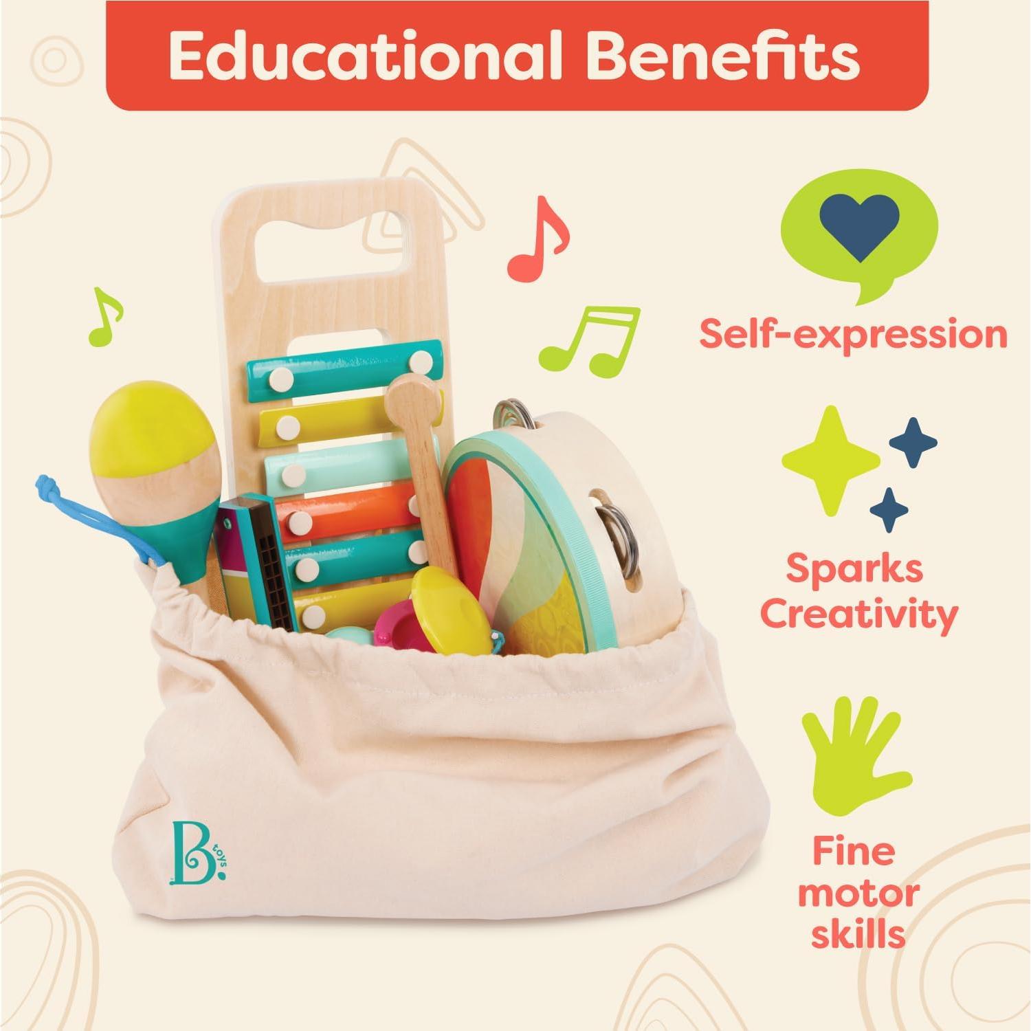 Set de Instrumentos Musicales de Madera B. toys - 9 Piezas