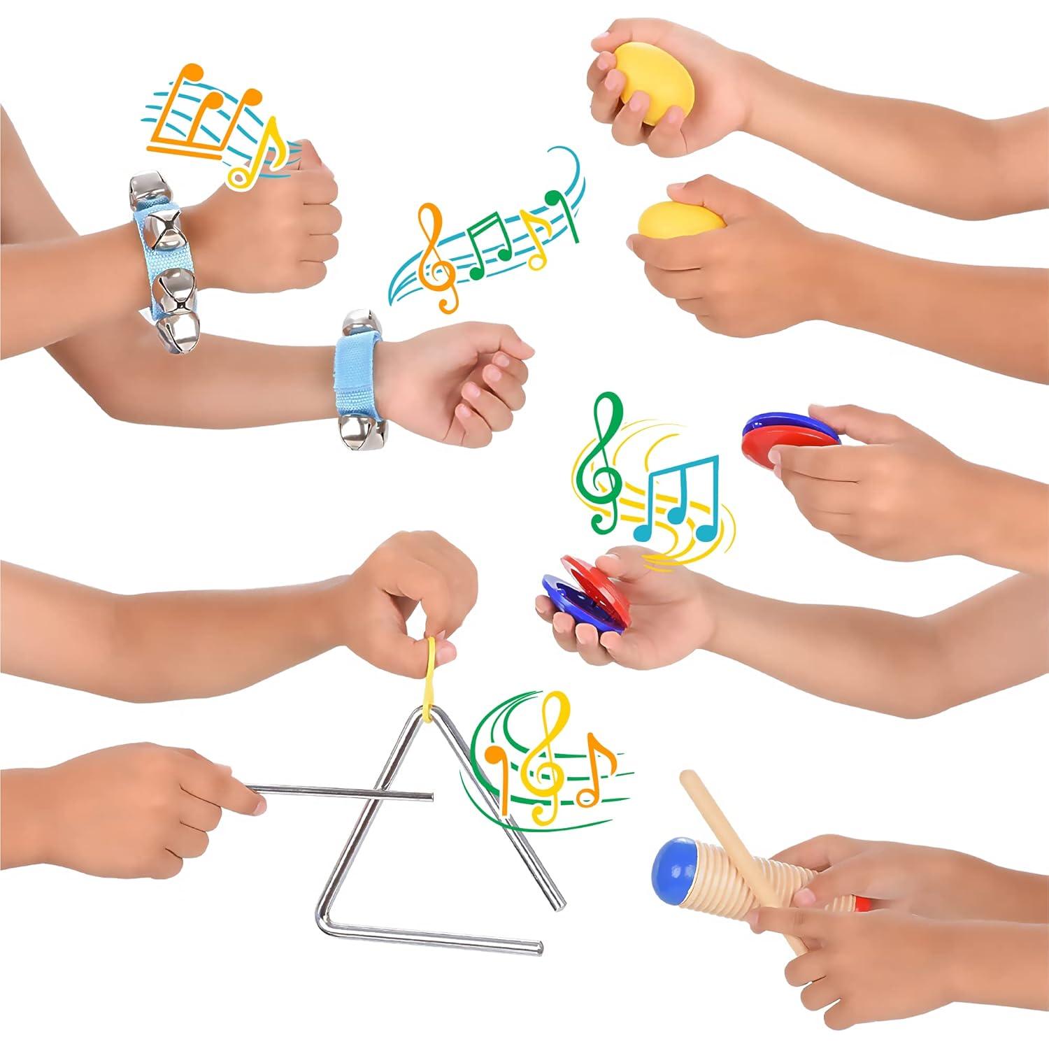 Conjunto de Instrumentos Musicales Boxiki Kids 16 PCS - Percusión Educativa para Niños 3+ Años