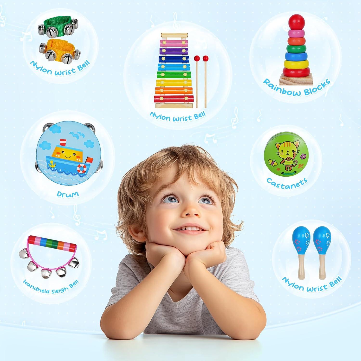 Conjunto de Instrumentos Musicales para Niños CQX - 11 Piezas