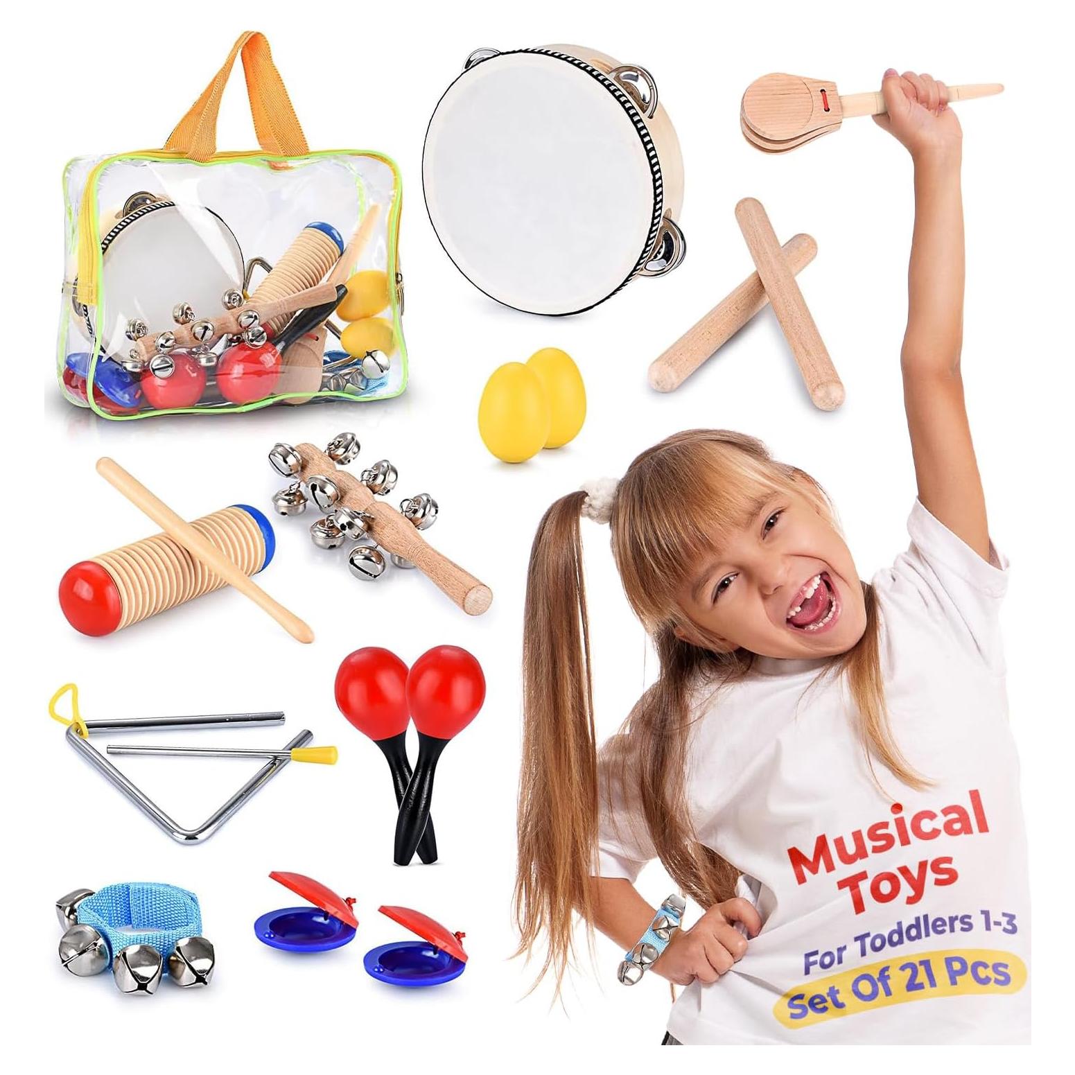 Juego de Percusión Educativa BritenWay - 21 Piezas para Niños