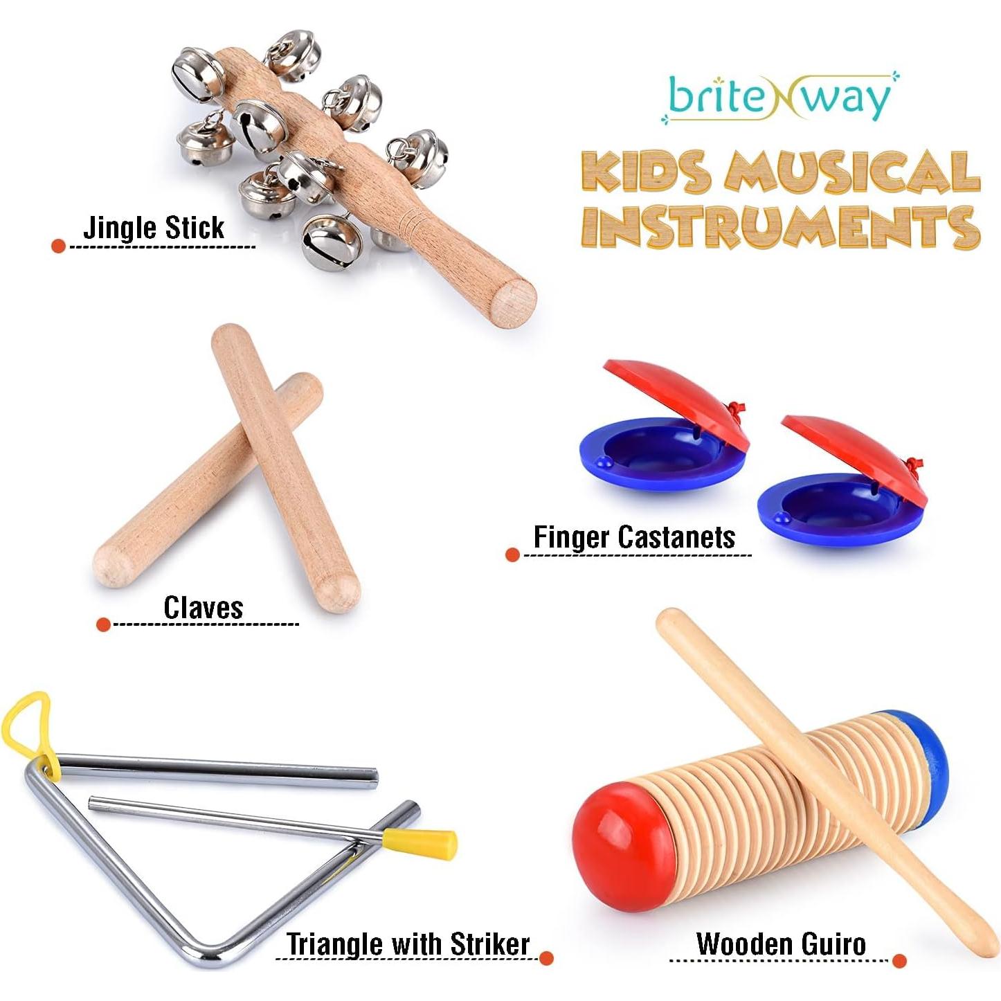 Juego de Percusión Educativa BritenWay - 21 Piezas para Niños