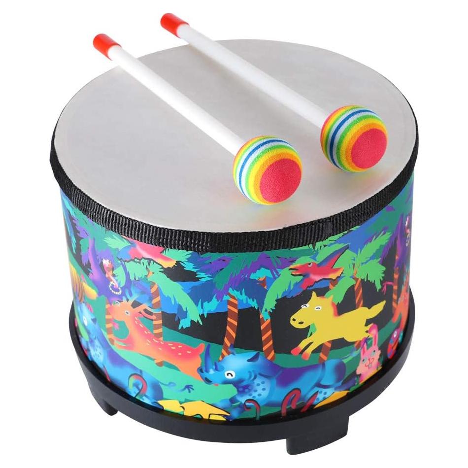 Tambor de Piso para Niños 20 cm - Instrumento Musical Montessori