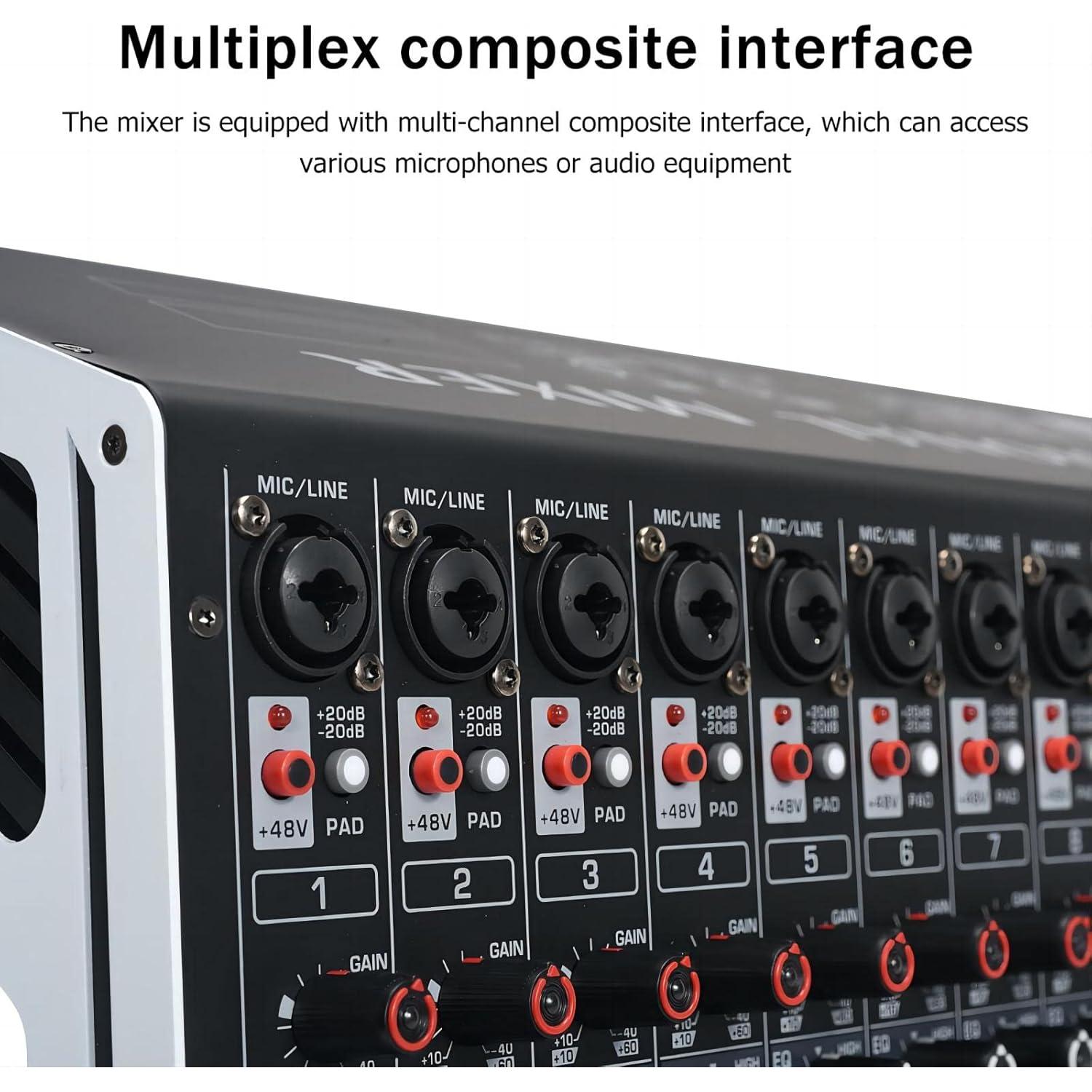 Mezclador de Audio W IN-Mix DX16 16 Canales Bluetooth USB