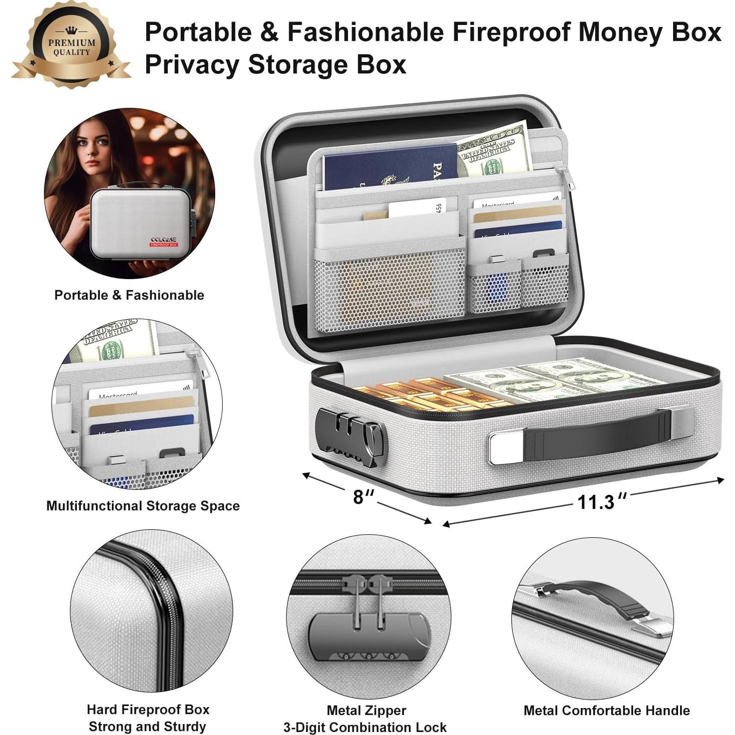 Caja de Dinero a Prueba de Fuego COLCASE Gris 1.08 kg