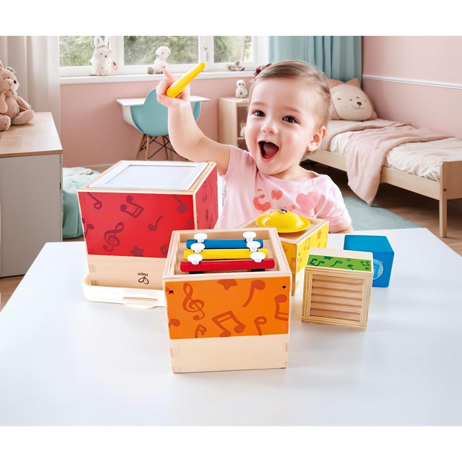 Hape Juego Musical Apilable de Madera 6 Piezas para Niños