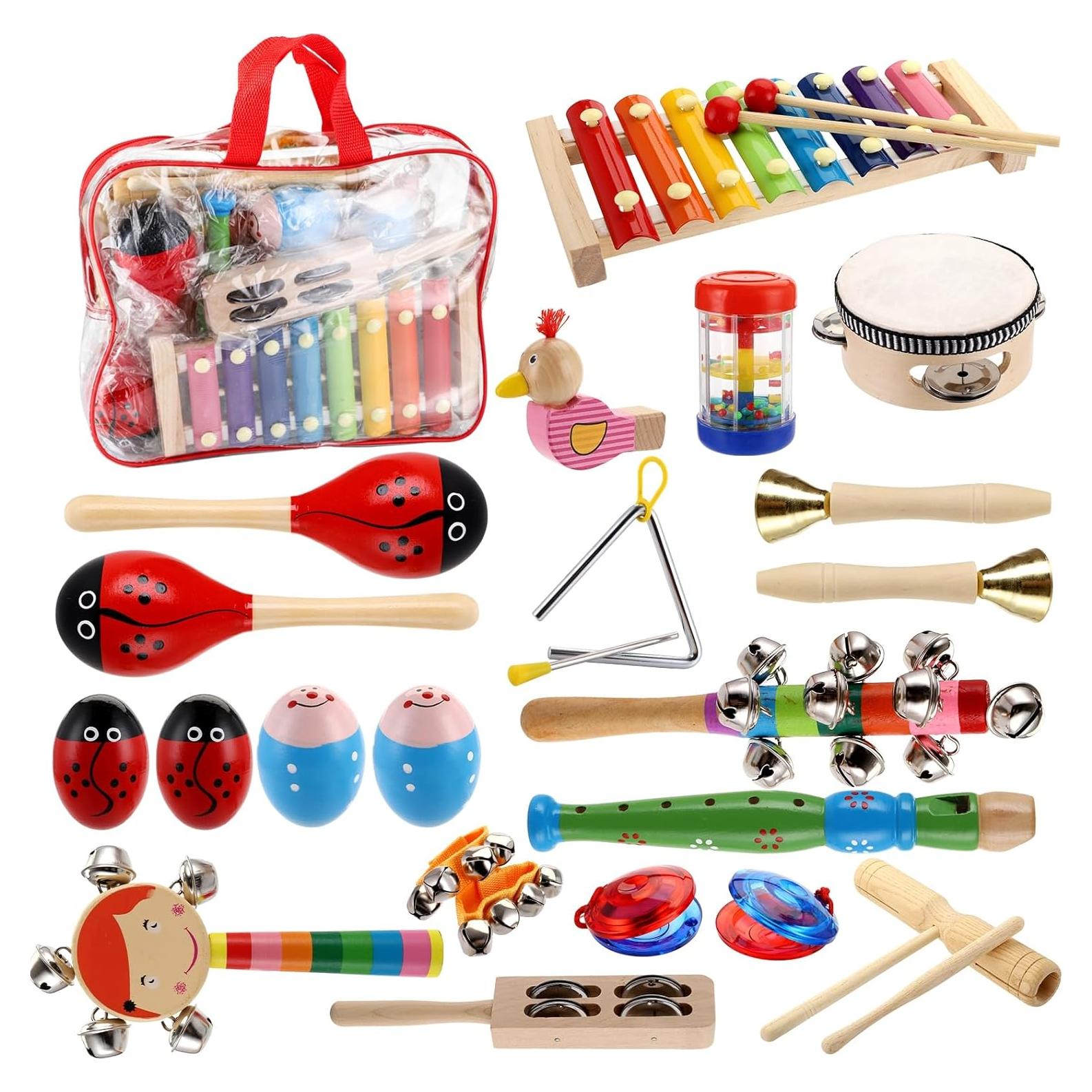 Set de Instrumentos Musicales de Madera Yopay 25 Piezas