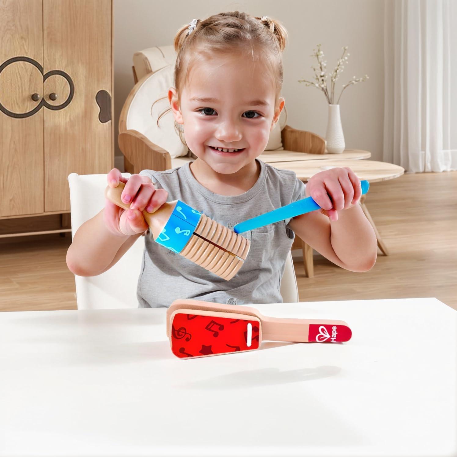 Juego de Instrumentos Musicales de Madera Hape - Clapper y Guiro