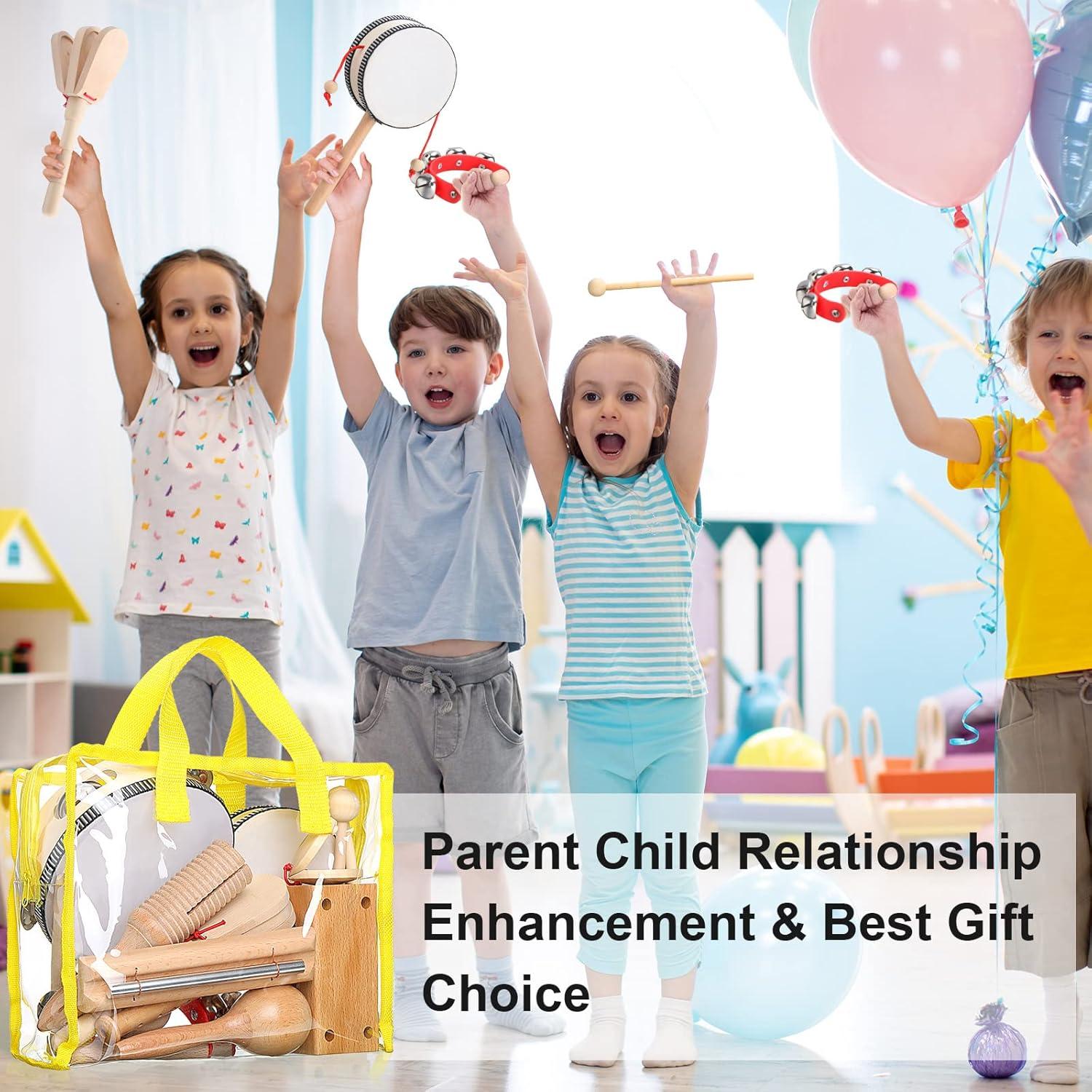 Conjunto de Instrumentos Musicales Chumia 13 Pcs Madera Educativos