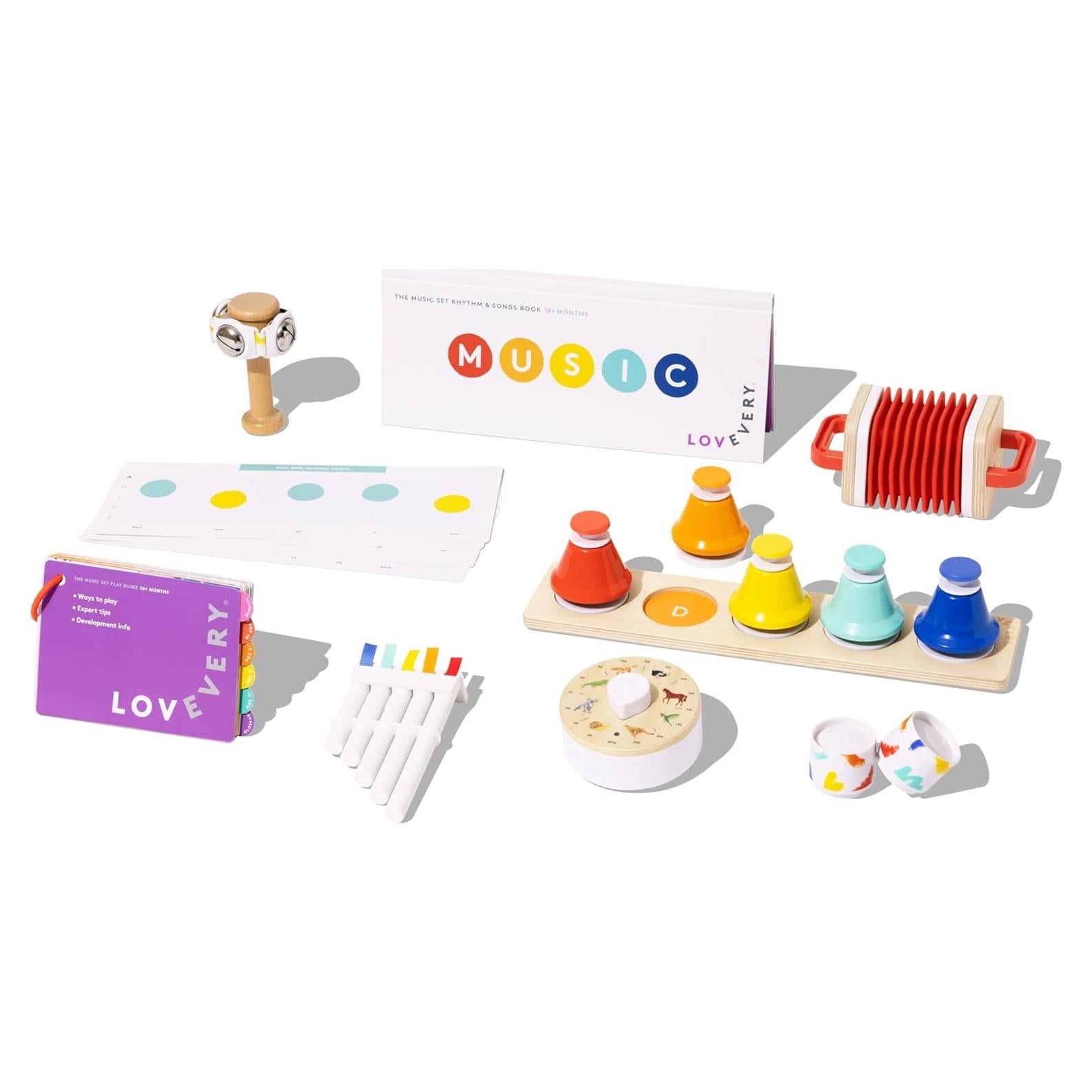 Conjunto Musical Lovevery | 6 Instrumentos Montessori | 18-48 Meses