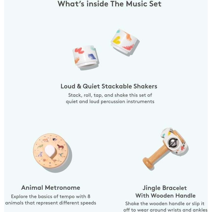 Conjunto Musical Lovevery | 6 Instrumentos Montessori | 18-48 Meses