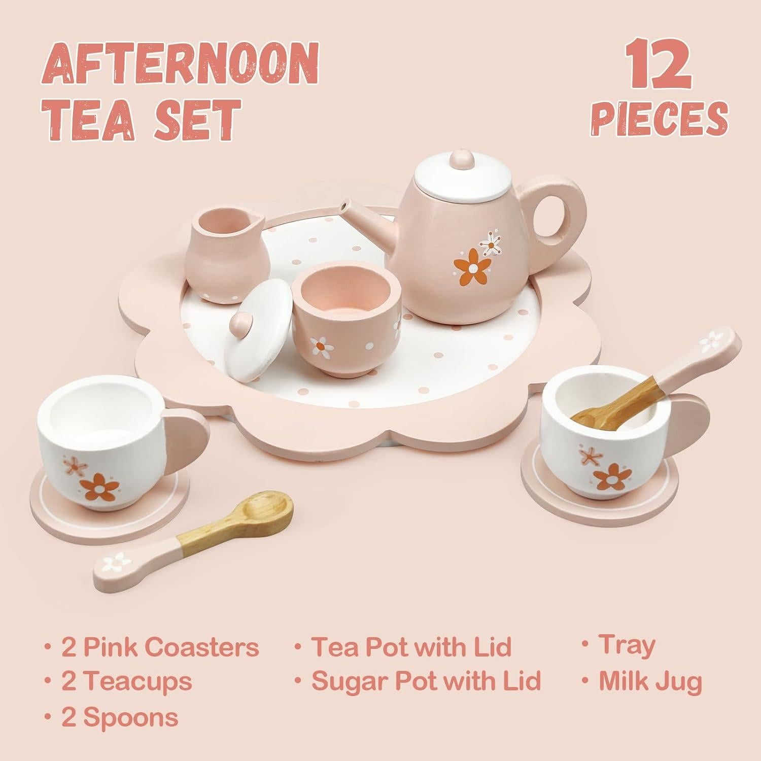 Set de Té de Madera para Niños 12 Piezas - Zhejiang Ruyishi