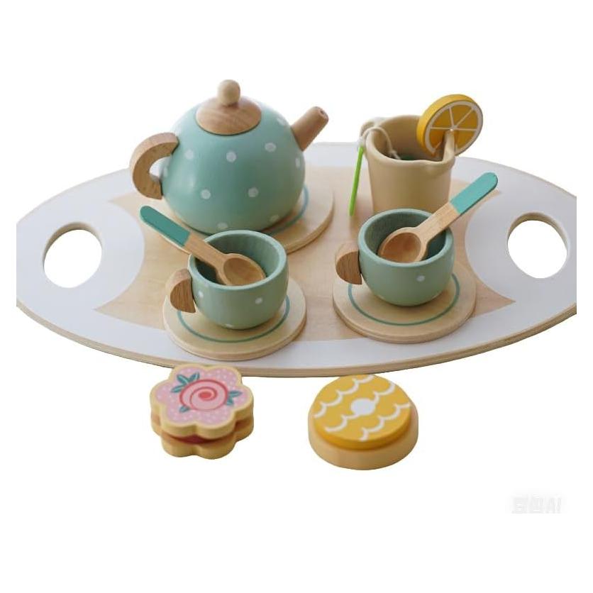 Juego de Té de Madera Golden Age para Niños 3+ Años