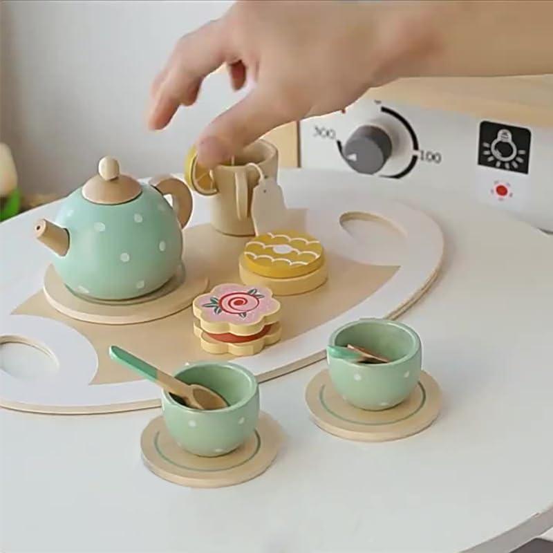 Juego de Té de Madera Golden Age para Niños 3+ Años