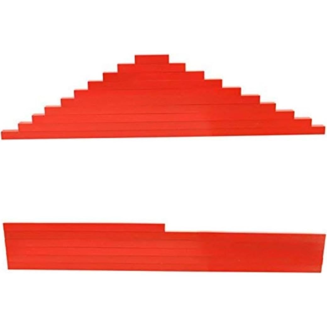 Juguetes de Matemáticas de Madera DANNI - Varillas Rojas 5-50cm