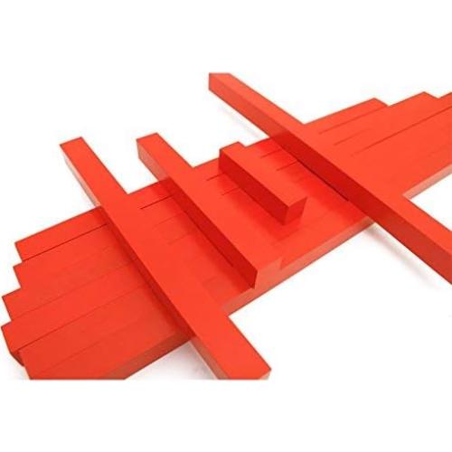 Juguetes de Matemáticas de Madera DANNI - Varillas Rojas 5-50cm