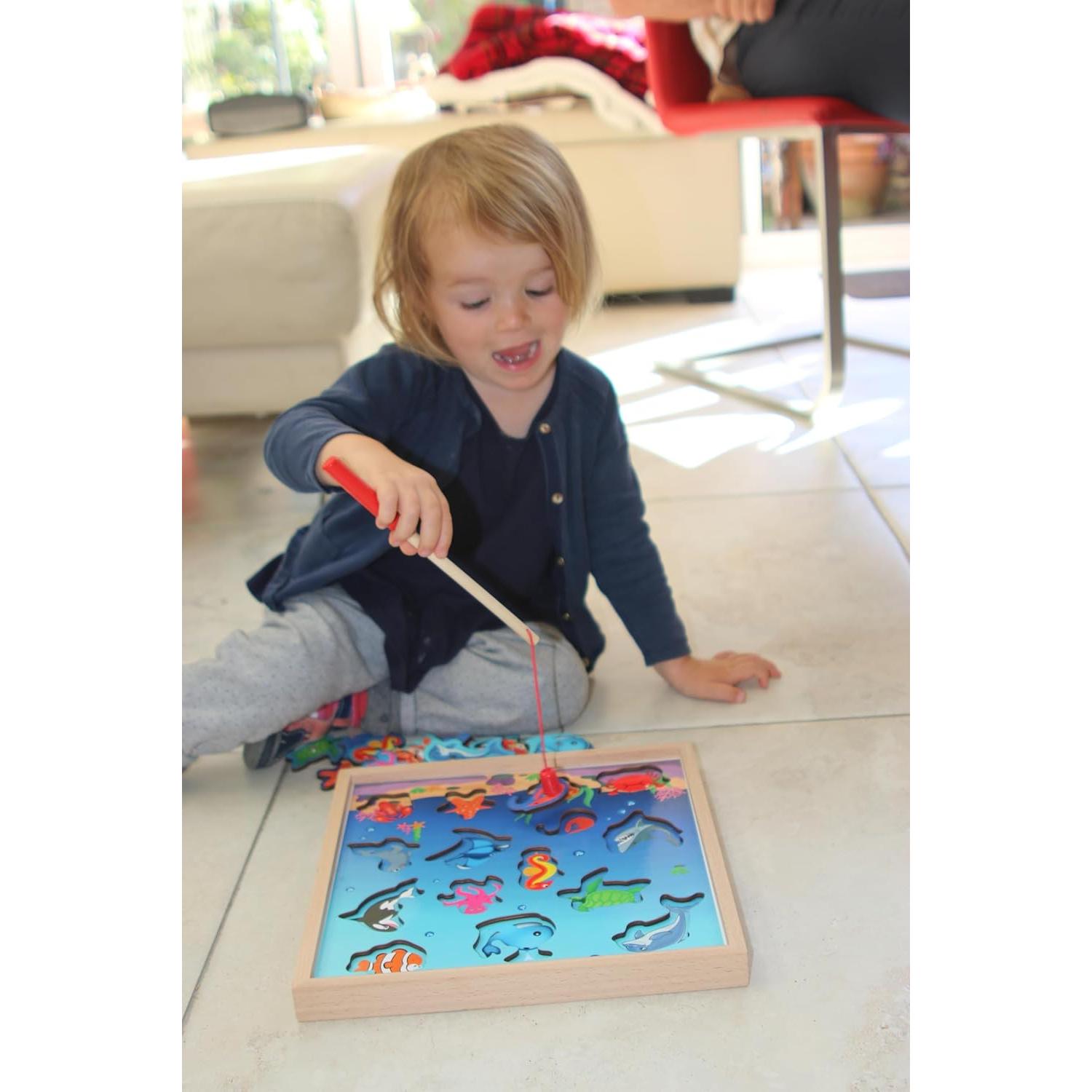 Juego de Pesca Magnética de Madera TOWO - Criaturas Marinas