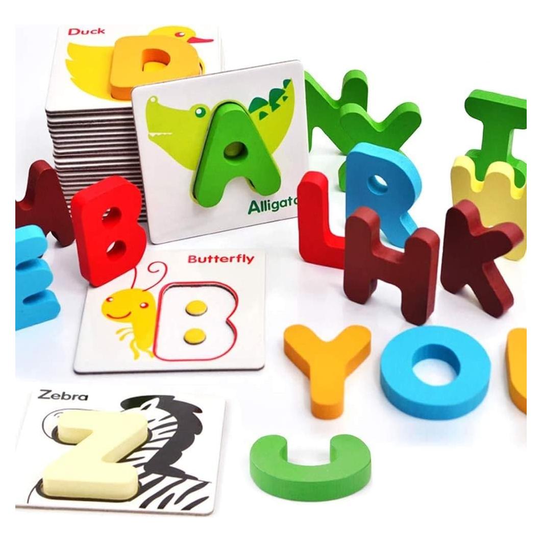 Juego de Aprendizaje de Letras y Animales Vankcp - 26 Piezas