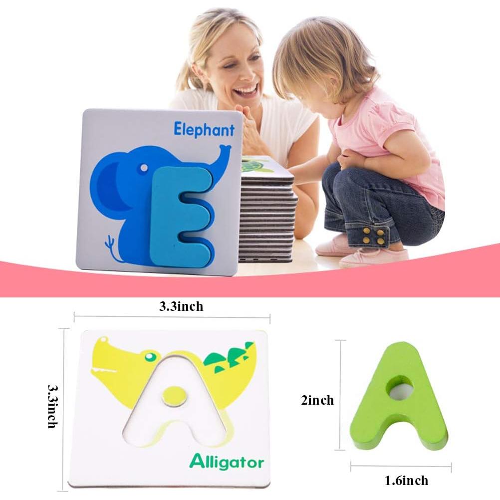 Juego de Aprendizaje de Letras y Animales Vankcp - 26 Piezas