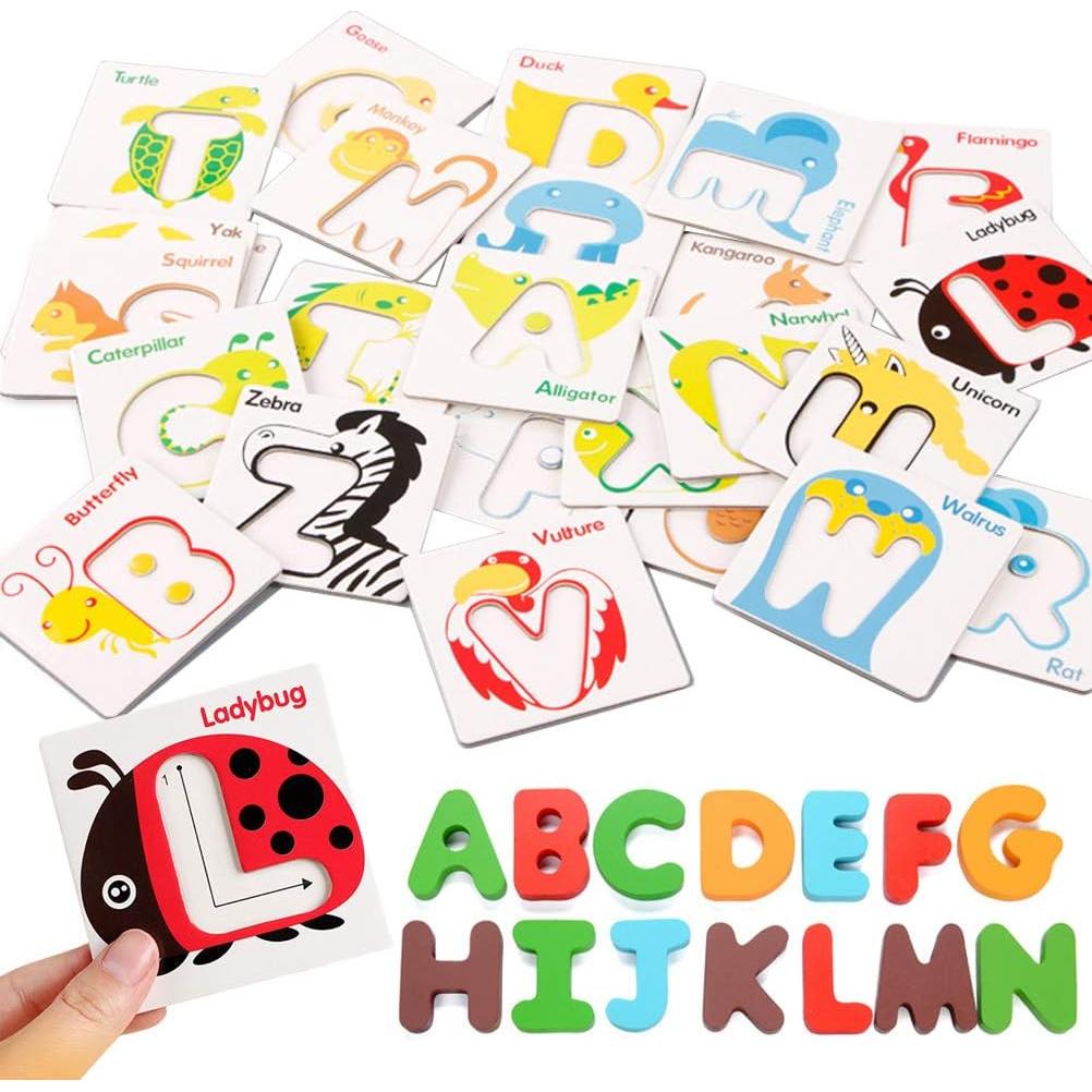 Juego de Aprendizaje de Letras y Animales Vankcp - 26 Piezas