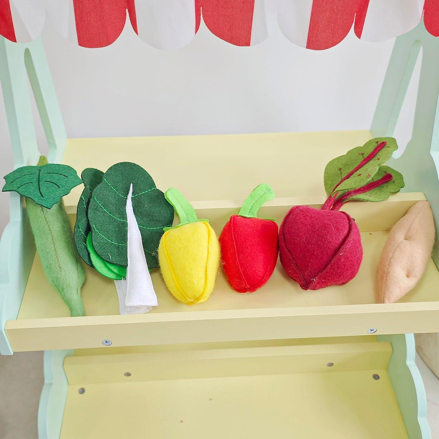 Juego de Verduras de Fieltro Montessori Qimiao - 9 Piezas